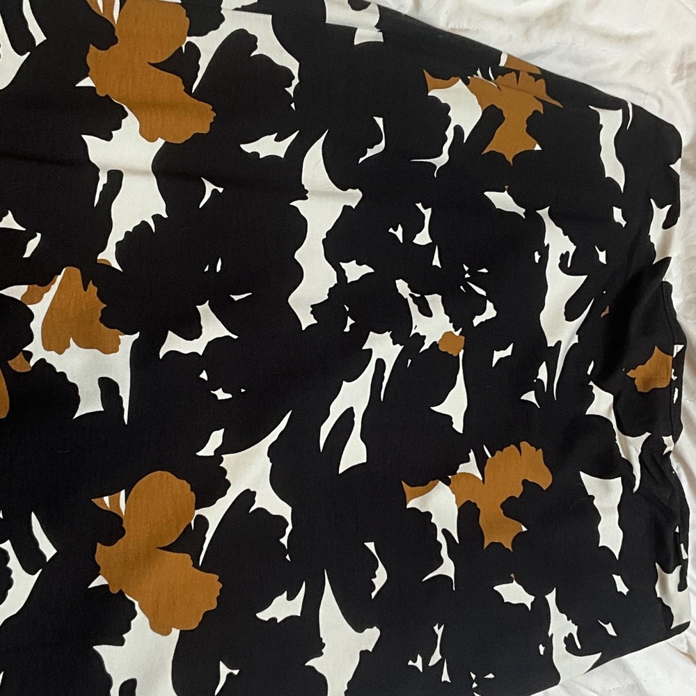 Talbots Black and White Skirt with Brown Accents